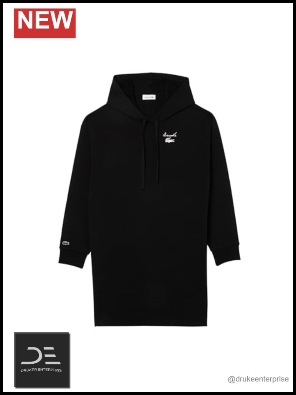 Oversized Fleece Sweatshirt Dress Hooded Long Sleeve Casual - Picture 1 of 4